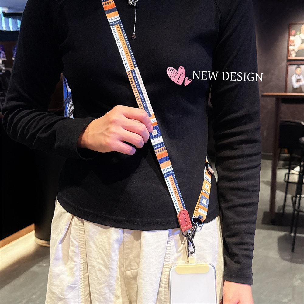 Adjustable Lanyard Crossbody Neck Cord Wrist Strap Phone Case Chain Fashion Anti Loss Outdoor Two Hooks Wide Hanging Rope