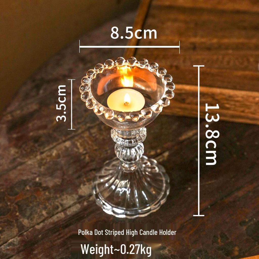 Zen Windproof Glass Candlestick: Elegant Lampshade for Tea Rooms & Weddings