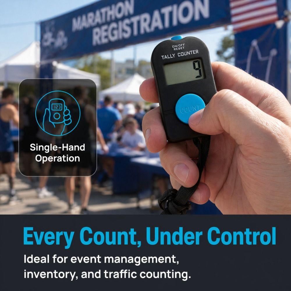 9999 Digital Electronic Counter 4-digit Hand Tally Counter Mini Step Counter Meditation