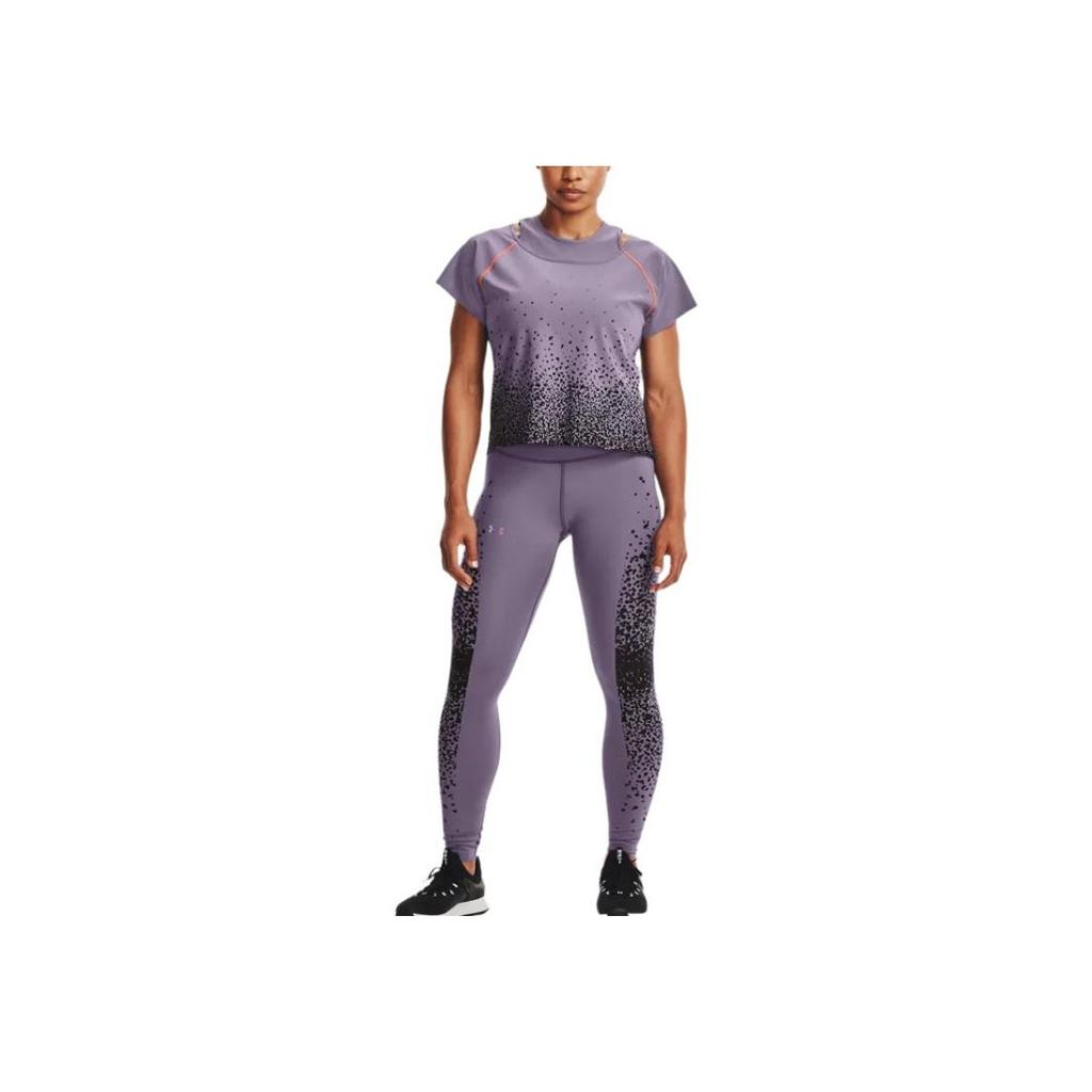 Under Armour SS22 Ink Splash Print Training Leggings Women Leggings Flint-Gray 1365283-033