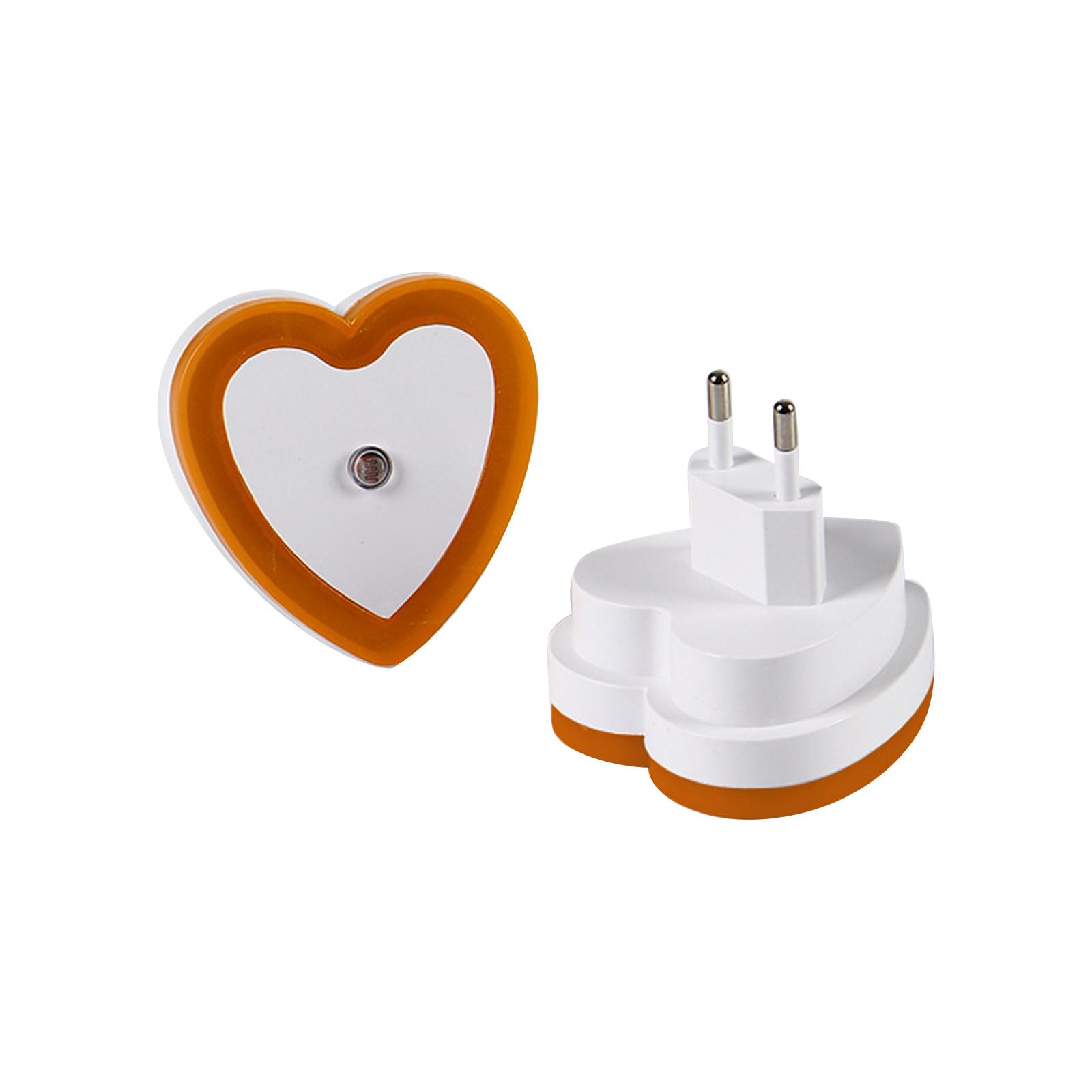 

LED Smart Light-Controlled Energy-Saving Night Light (European Standard Heart Shape) One Size жовтий