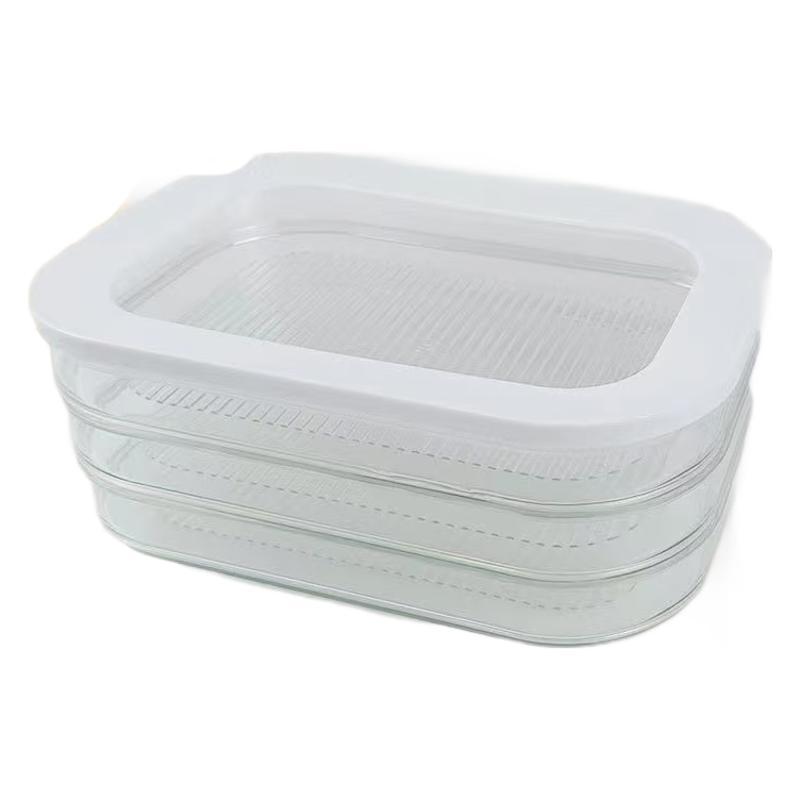 Transparente Aufbewahrungsbox für Kühl- und Gefrierschrank für Fleisch und Speck