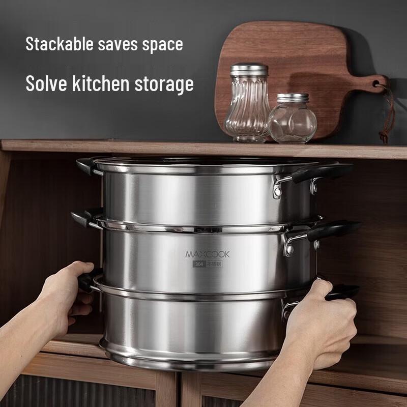Mei Chu 26cm Master Chef 304 Stainless Steel Double Layer Steamer