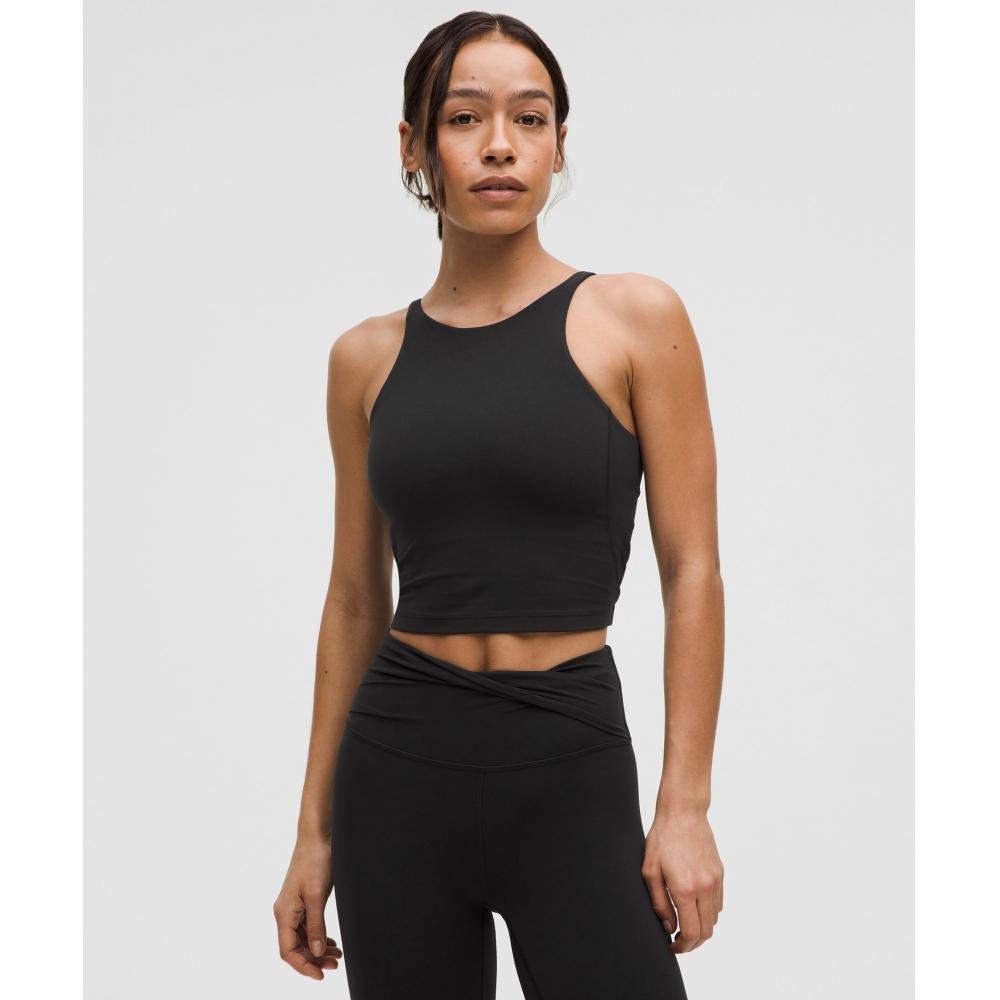 

Lululemon Выровняйте Twist Back Tank Top Light Support CD черный 6