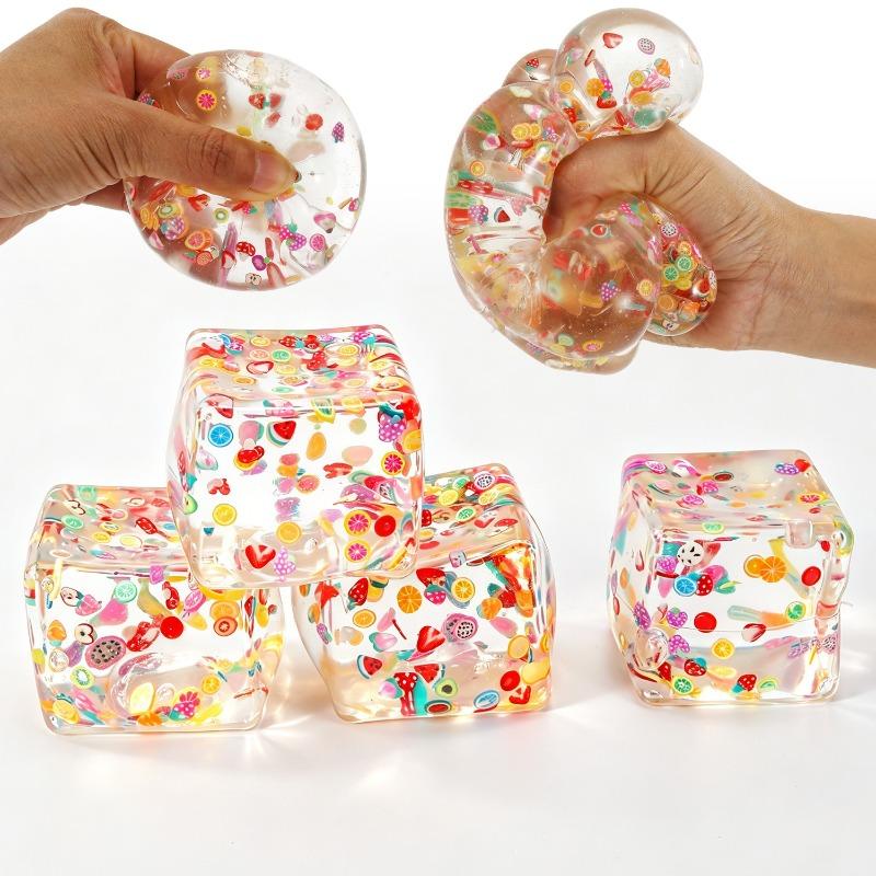 Bai Fen Bai Toys Fruit Slices, Square Maltose Pinch Music, Toy Decompression Vent, Slow Rebound, Decompression Toy