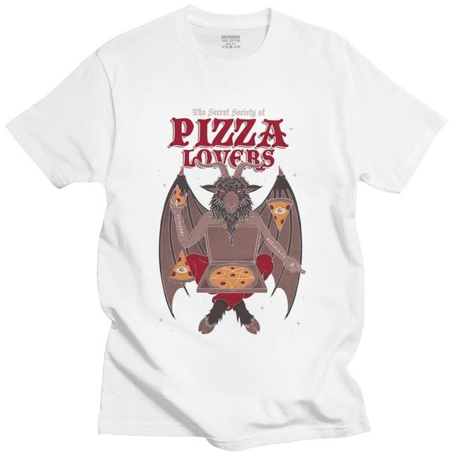 Man T Shirt Funny Baphomet Evil Satan Demon Tops Male Women Harajuku Cartoon GraphicTee Lucifer Goat Tshirt Short Sleeved Tees