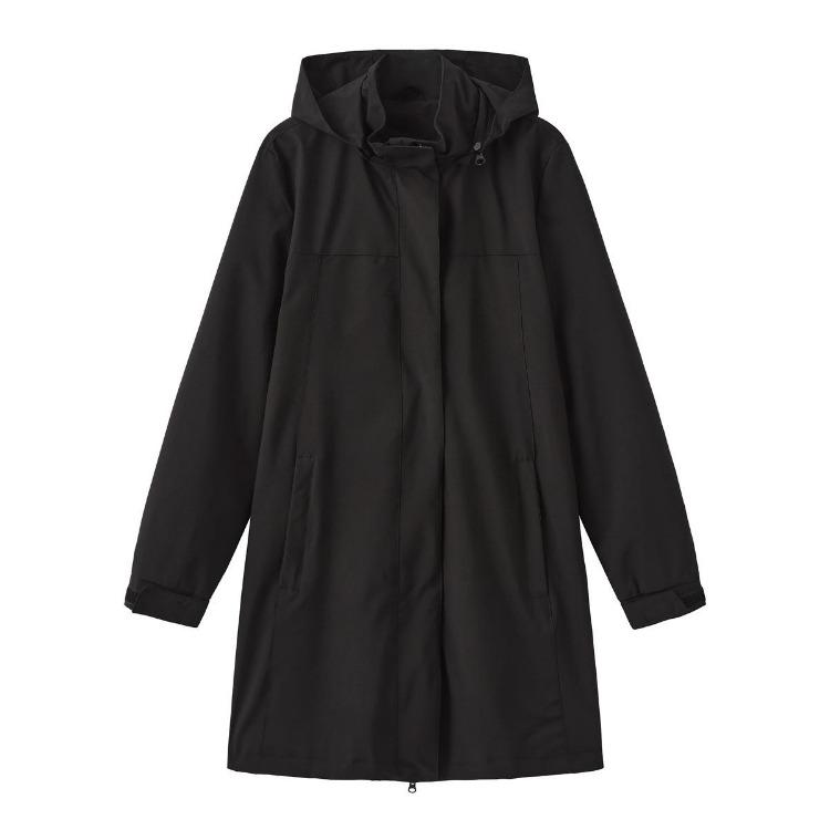 Veste Coupe-vent Femme Printemps Automne Fine Manches Longues Déperlante Capuche Amovible Couleur Unie