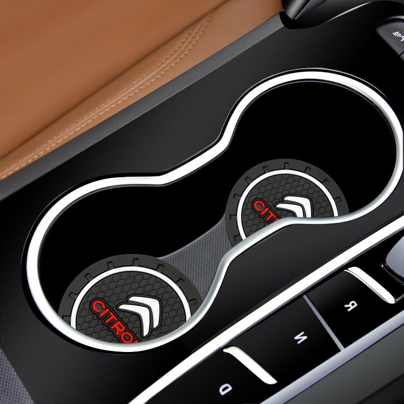 Car Coaster Water Cup Bottle Holder Mat Anti-Slip Pad Accessories For Citroen C1 C2 C3 C4 C5 C6 C8 C4L DS3 DS4 DS5 DS5LS DS6
