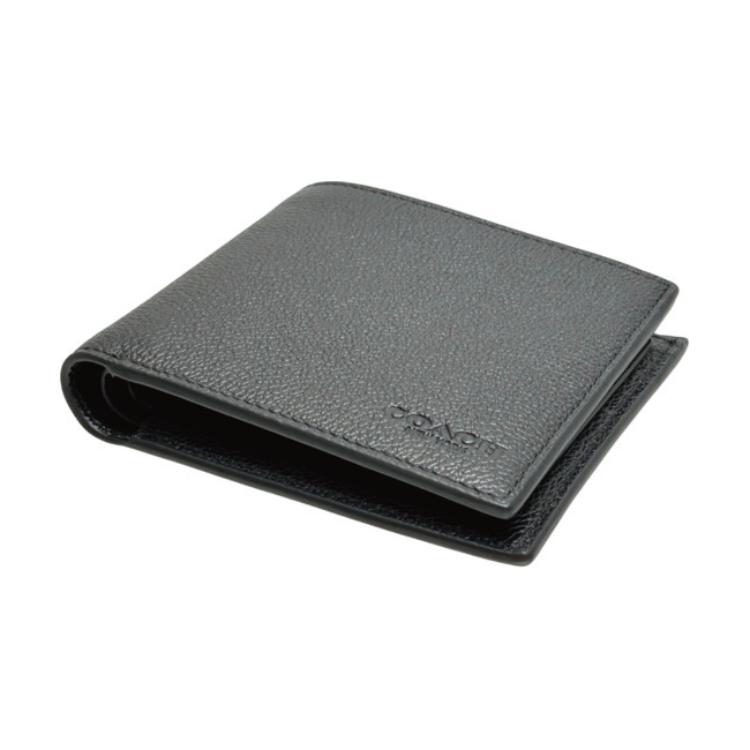 Coach 3 In 1 Wallet With 11 Credit Card Slots Smooth Calfskin Wallet Men Wallets Black CR911-BLK