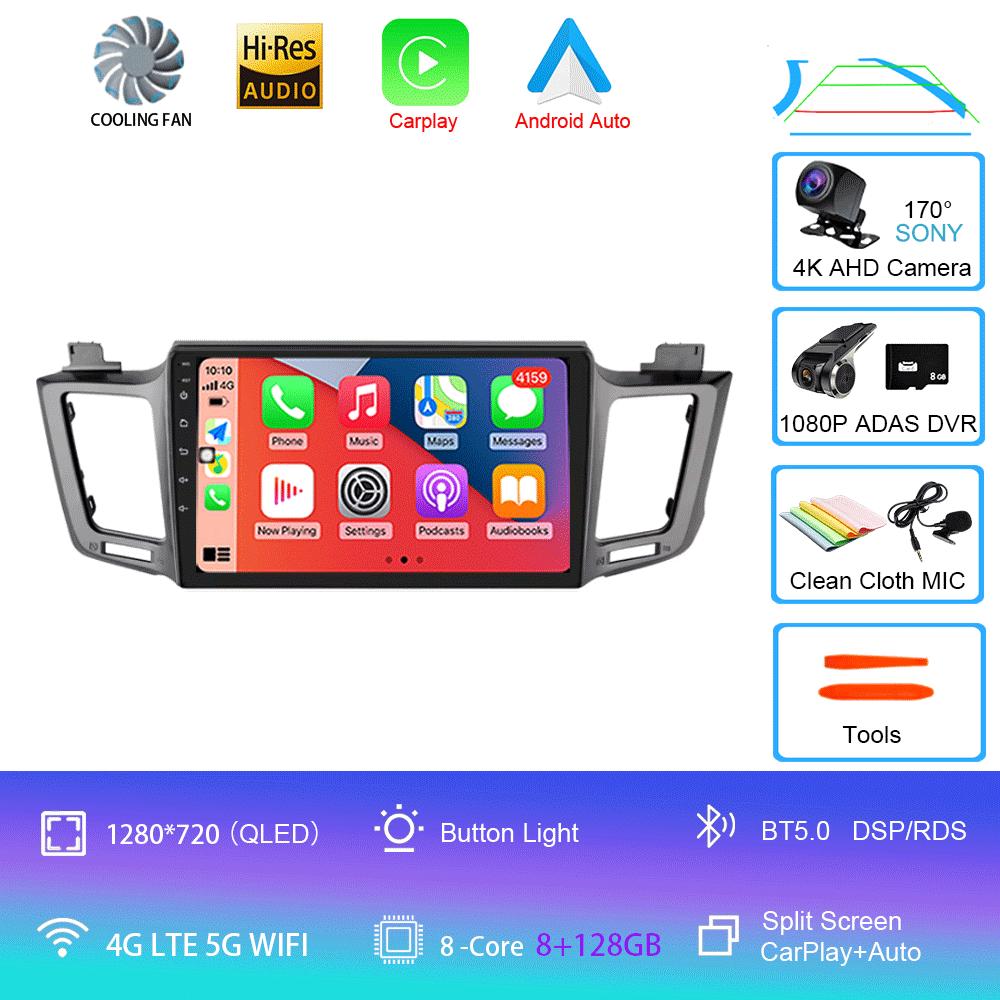 Android 14 For Toyota RAV4 RAV 4 2012-2018 Car Radio Multimedia Video Player Year QLED DSP GPS SIM 4G Navigation Audio 2din