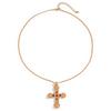 Collier Chaîne Empilée Croix Diamant Femme, Bijoux Fleur Perle Imitation Personnalité Douce