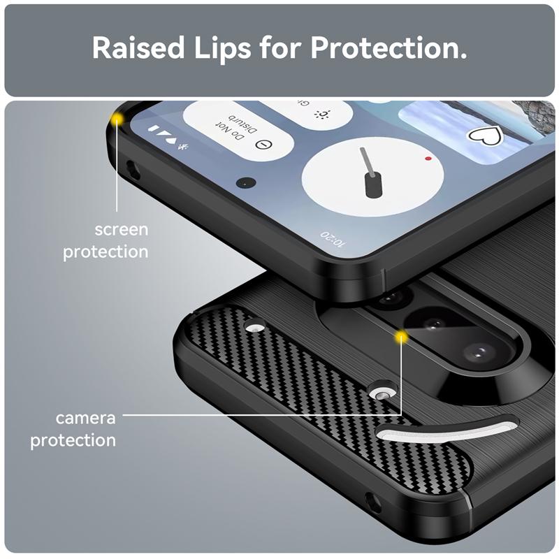 For Nothing Phone 3a Case Anti-knock Soft Silicone Carbon Fiber Back Cover Nothing Phone 3a Pro Case For Nothing Phone 3a Case