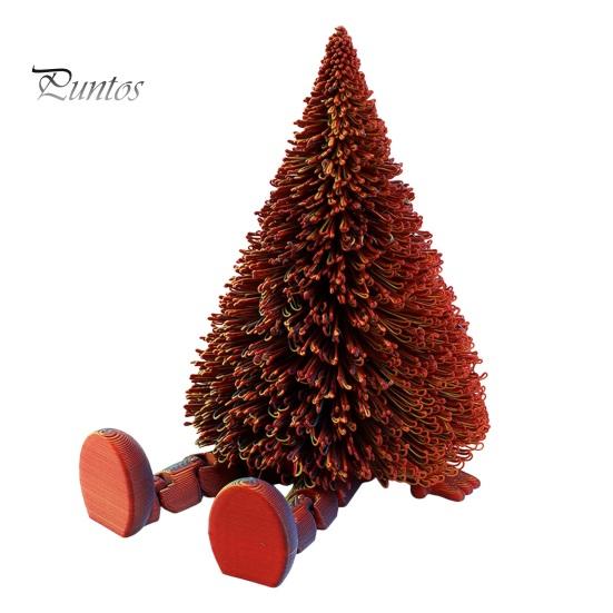 Decorative Figurine for Christmas Tree Figure, Flexible Movable Joints 3D Printed Figure Ornament, Creative Festive Atmosphere Desktop Display