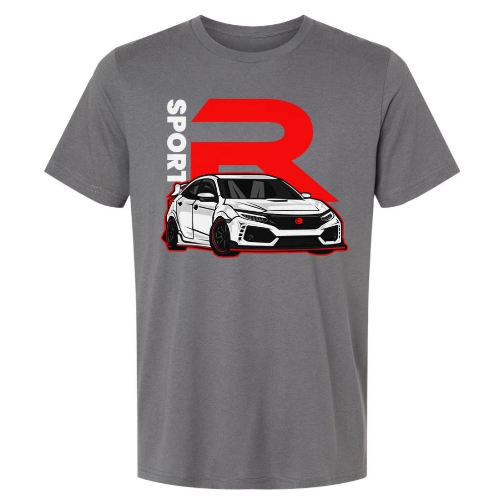 Honda Mens and Womens Tshirt Honda Civic Type R Summer Retro Motorcycle Tee Racing Shortsleeved Spring Cycling Offroad Top
