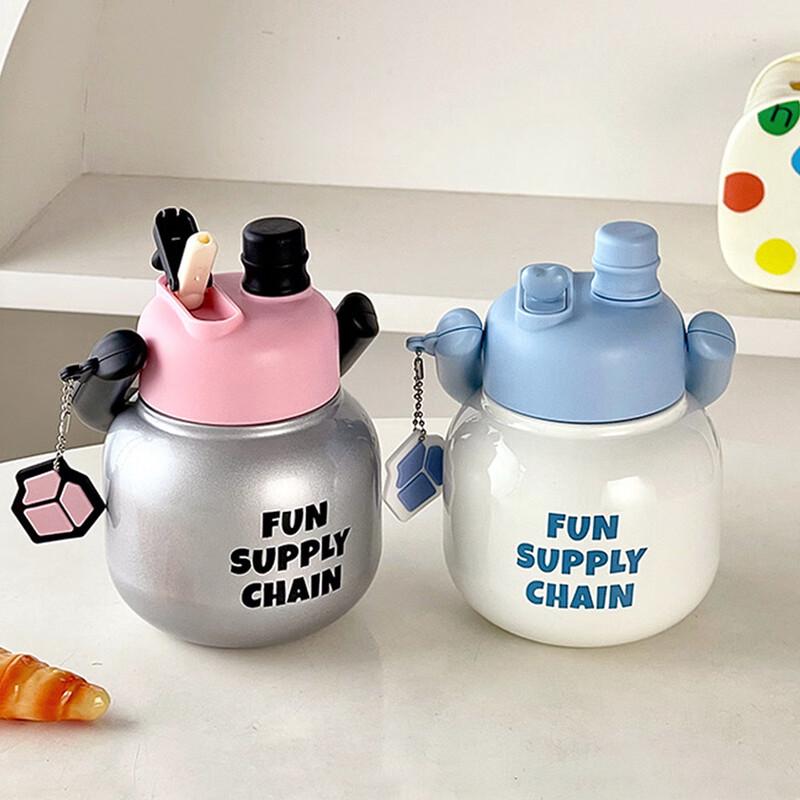 Changbaosen Portable Double-Drink Stainless Steel Thermos Cup