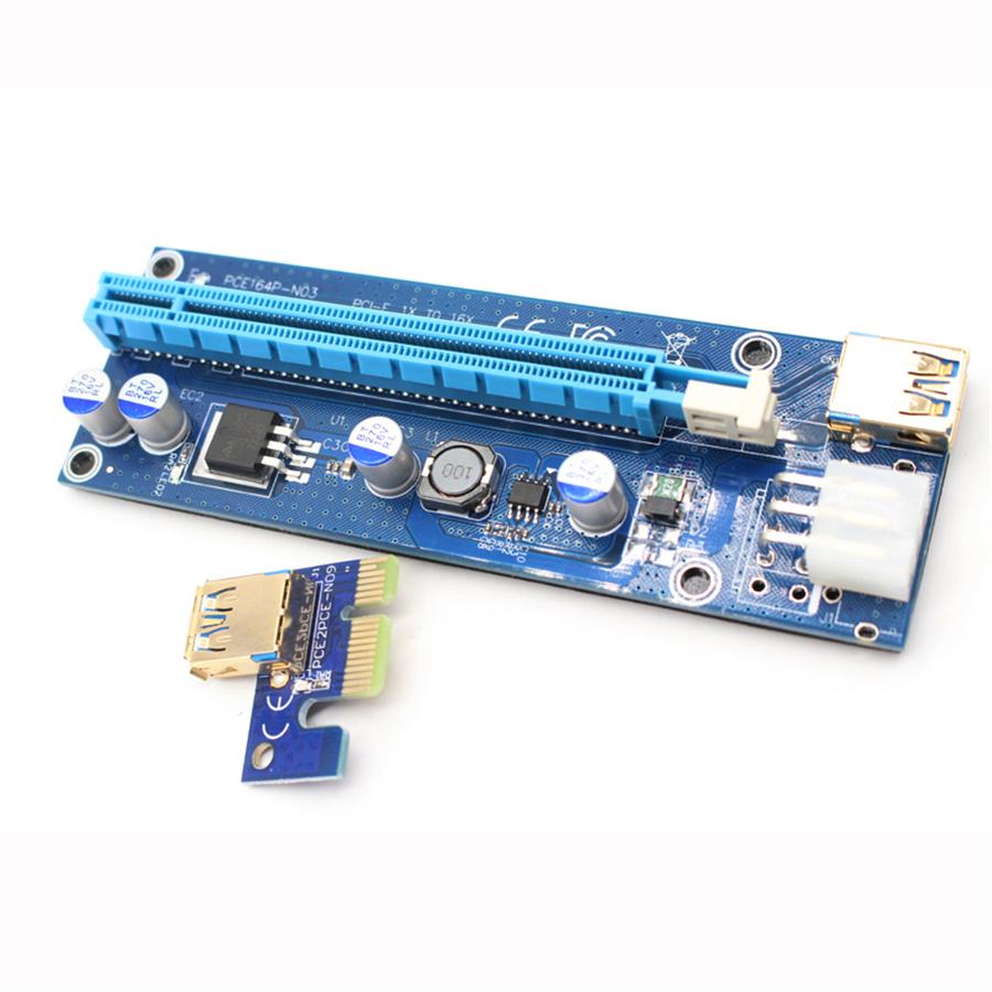 USB3.0 PCI-E Express Extension Power Cable Extender Riser Card Adapter 24pin ATX