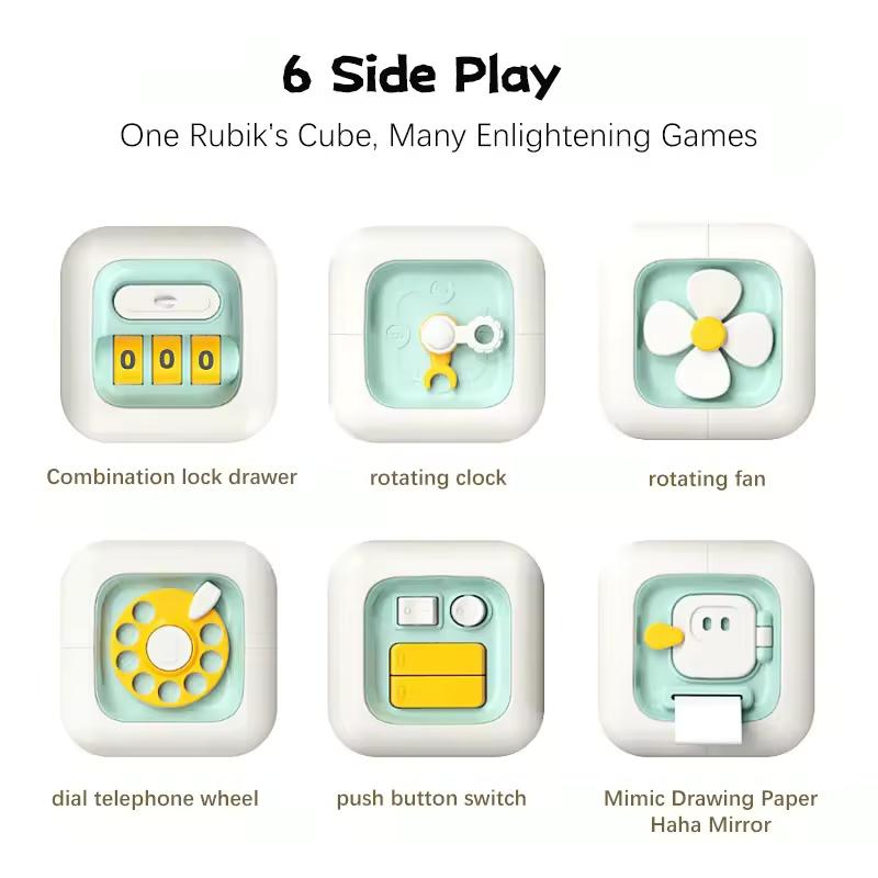 Montessori Educational Toys Sensory Busyness Board Baby Practice Skills Drawer Cube Fidget Male And Female Educational Toys