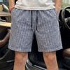 Pantaloncini Casual da Uomo a Quadri, Vita Elastica con Coulisse, Leggeri da Spiaggia Estivi (M-5XL)