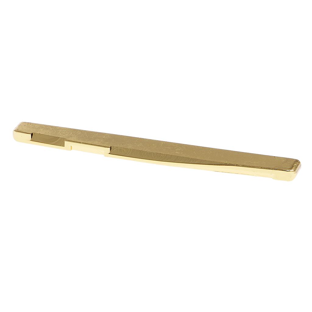 1Pc Golden 72/76mm Guitar Bridge Saddle Slotted Compensated for Folk Guitar