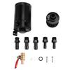 L10A Universal Car Oil Catch Can Baffled Reservoir Tank Separator 2 Port Fluid Filter Cylinder Breather