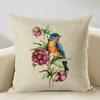 Watercolor Animal Bird Home Sofa Pillow Case Kingfisher Printed Decoration Throw Pillowcas 45x45cm Cushion Cover