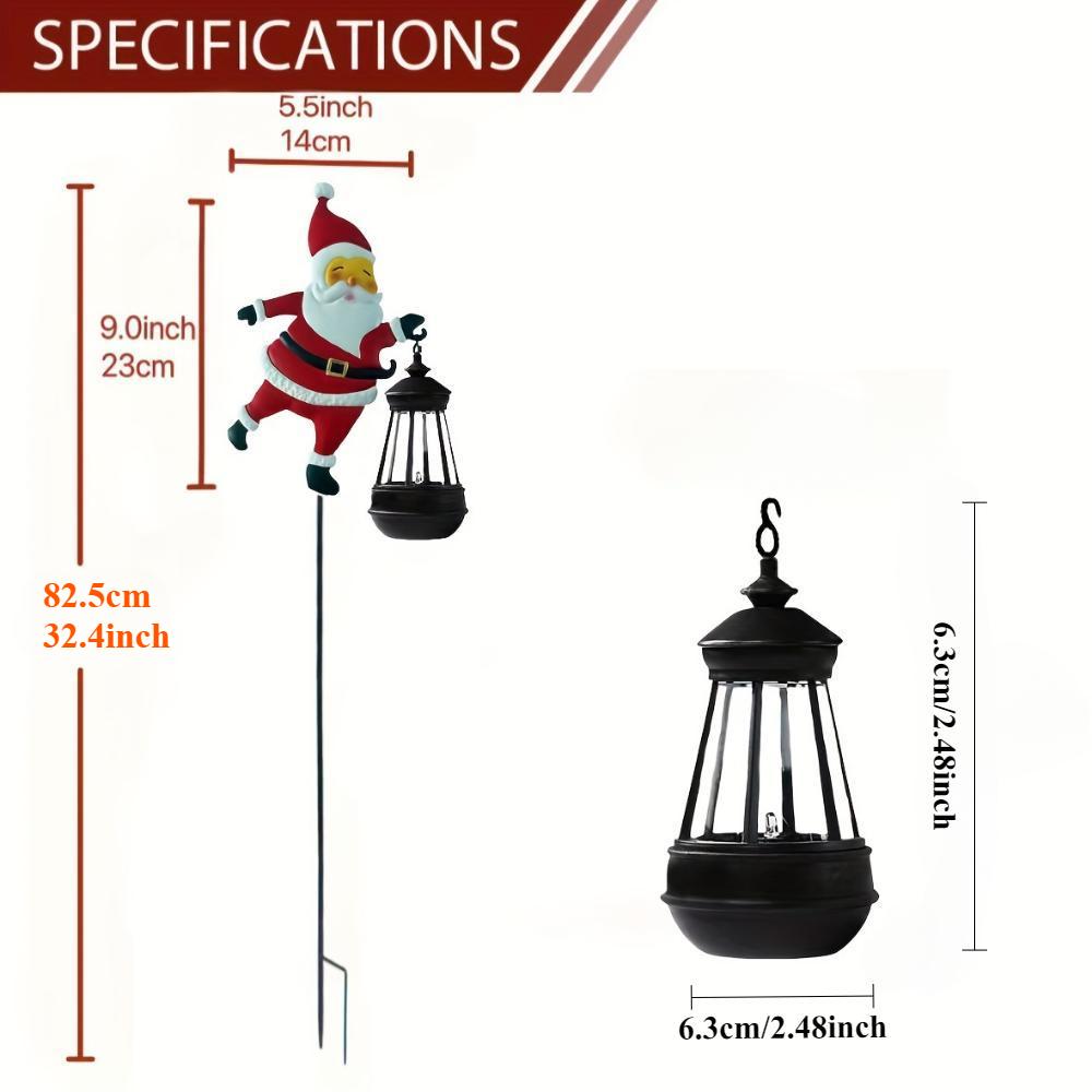 Solar Christmas Lights - IP44 Santa LED Garden Decoration,Garden, Lawn Lighting, Suitable for Outdoor,Suitable for Christmas and Halloween Decorations