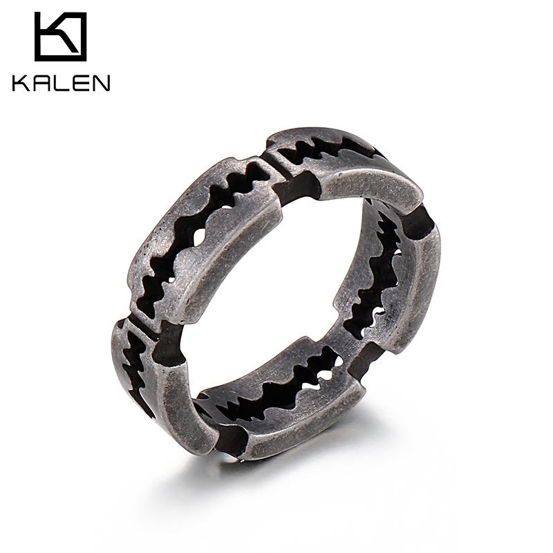 Vintage 6mm Men's Ring Stainless Steel Finger Jewelry Hip Hop Rock Culture Rings Punk Party Gift