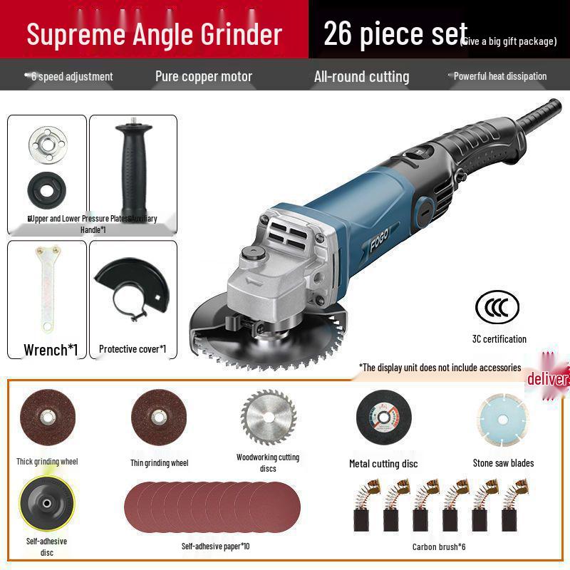 Gefu Multifunctional Angle Grinder & Polisher - Household Hand Tool for Grinding, Polishing, and Cutting