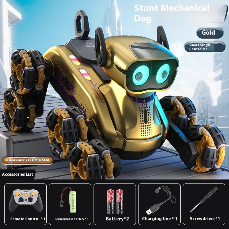 

Special Effects Remote Control Mechanical Dog Gesture Sensing Lighting Music Eight Wheel Swing Arm Electronic Pet Children S Toy