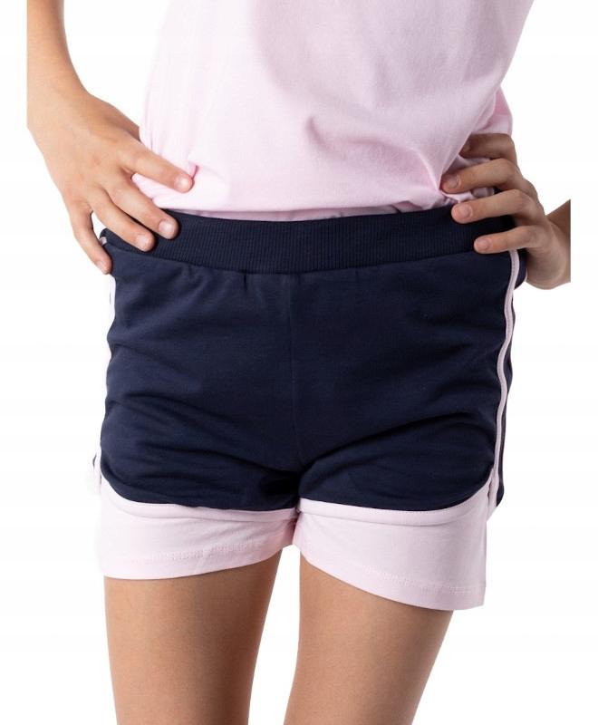 Doppelshorts mit Radlerhose 2in1 Sportunterricht Gymnastik Rosa Marine 158/164 ł002b