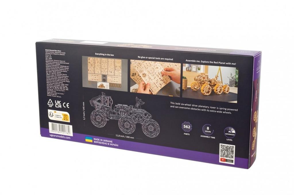 Puzzle 3d drewniane załogowy łazik marsjański ugears