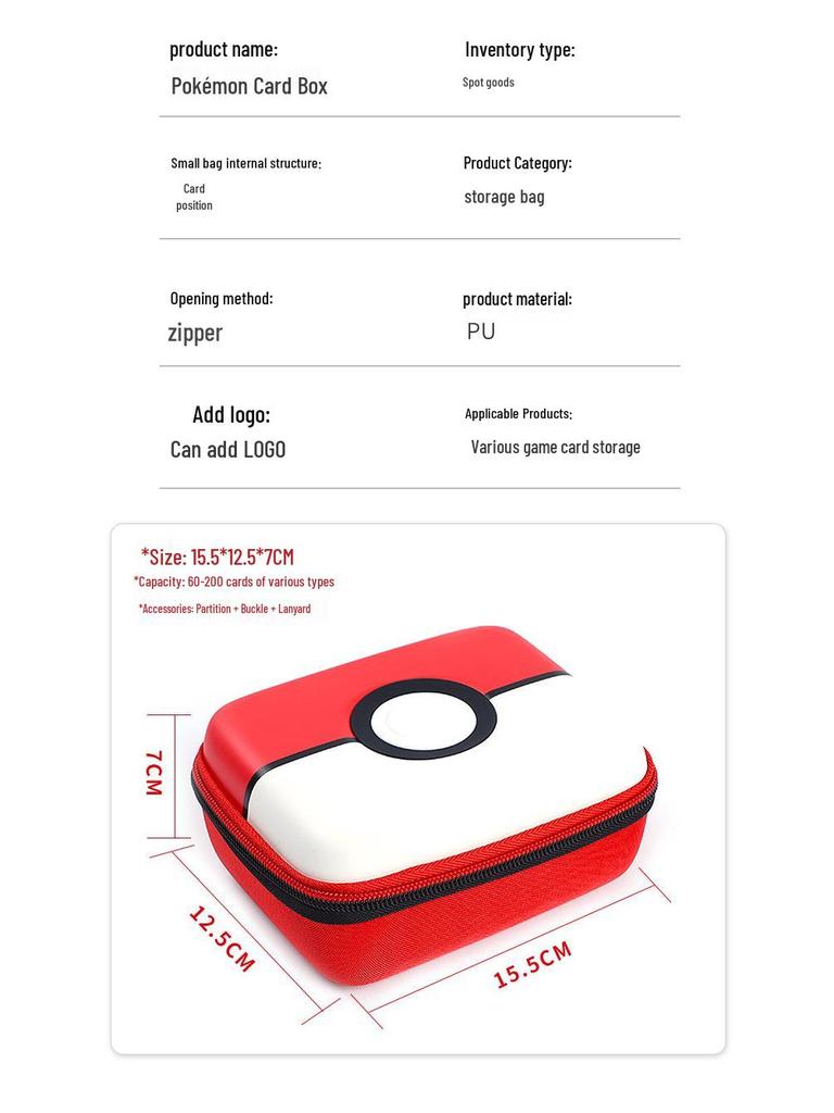 Pokemon & Anime Card Storage Box for MTGA & Yu-Gi-Oh Cards