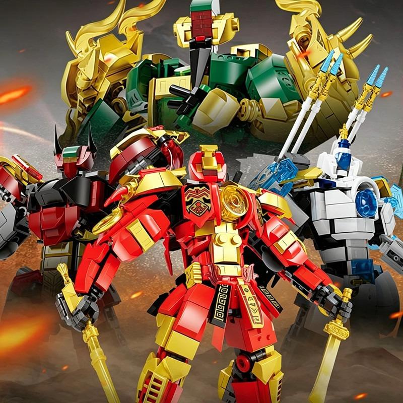Creative Series Magical Three Kingdoms Warrior Mech Building Blocks for Children's Educational Toys NO BOX