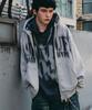 Annoyed Astuff Lettering Zip-Up Hoodie Lq6Tu146_Melange Grey