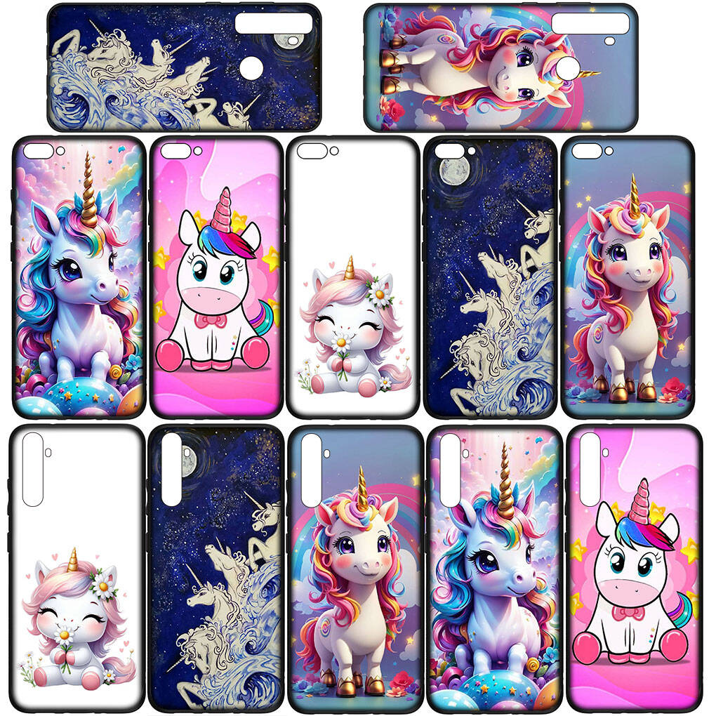 Cover for iPhone 17 16 15 Xiaomi Poco Redmi Note 14 13 12 11 Pro Max 9 16e Samsung Galaxy S25 S24 S23 OPPO Huawei Anime Unicorn Horse Phone Case