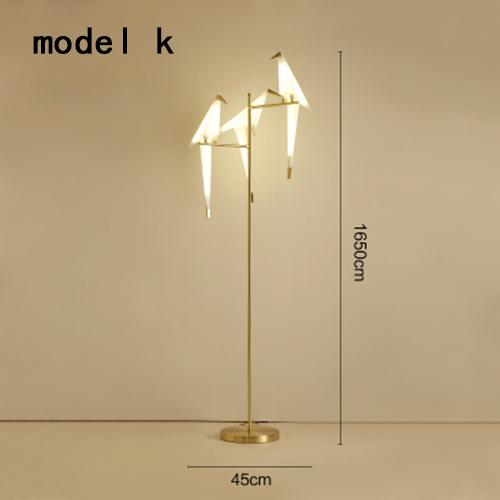 Nordic Pendant Light Gold Bird Cage Living Room Bedroom Origami Bird Light Kitchen Hanging Lamp Dining Room Paper House Lights