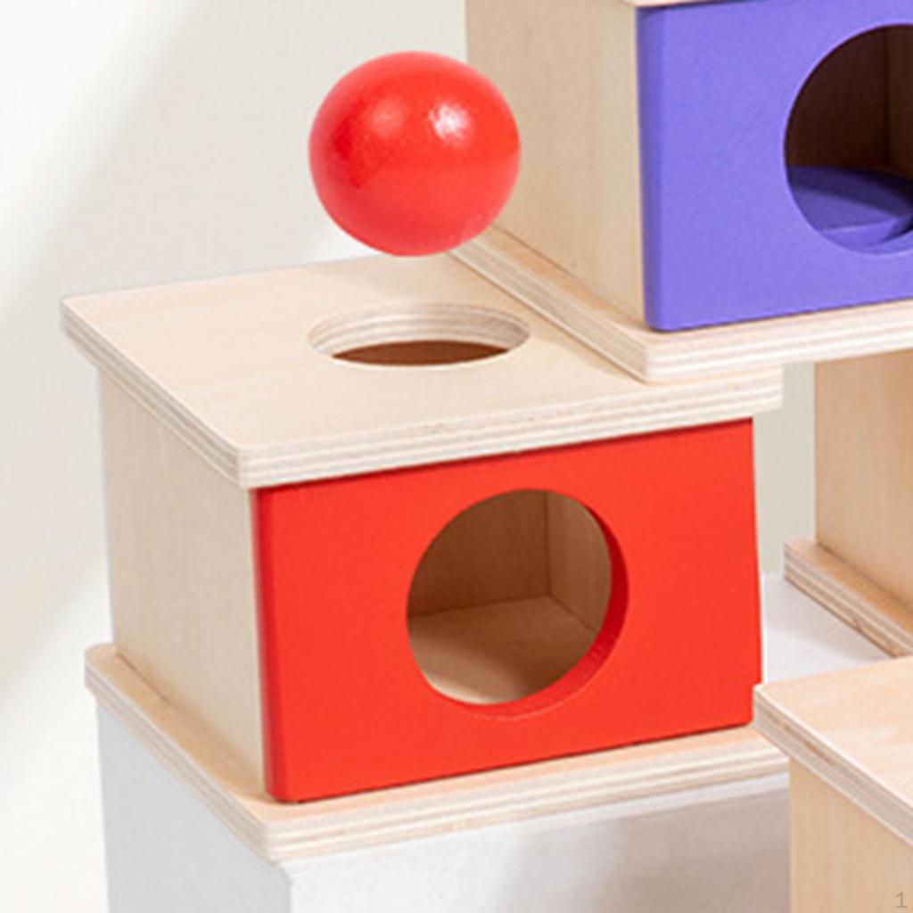 Object Permanence Box Coordination Training Fine Motor Skill Sensory Toy Wooden Block Early