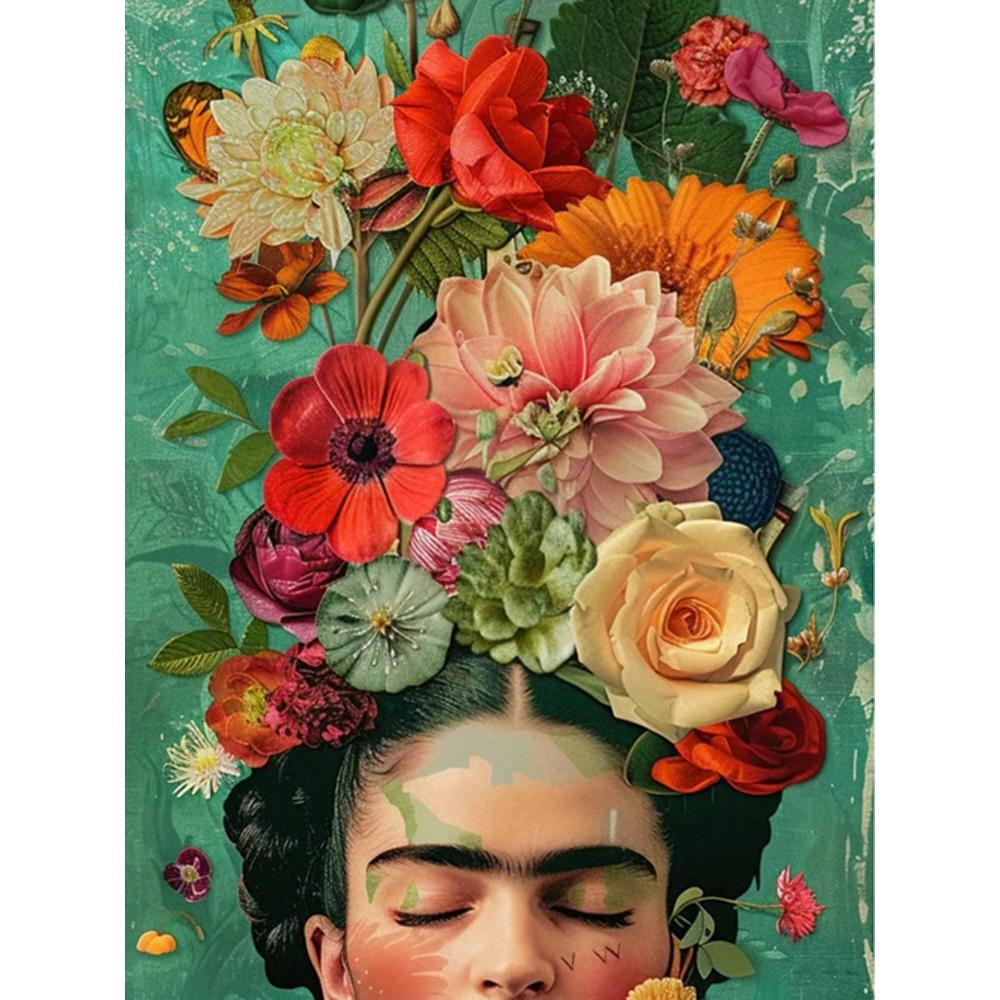 2026 New Diamond Painting Girl Flower Cross Stitch Kit Full Diamond Mosaic Women Art Embroidery Pictures for Home Decoration