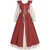 Cosplay Vintage Middeleeuws Renaissance Bandage Jurken Vrouwen Halloween Carnaval Kostuum Verkleden Fee Ierland