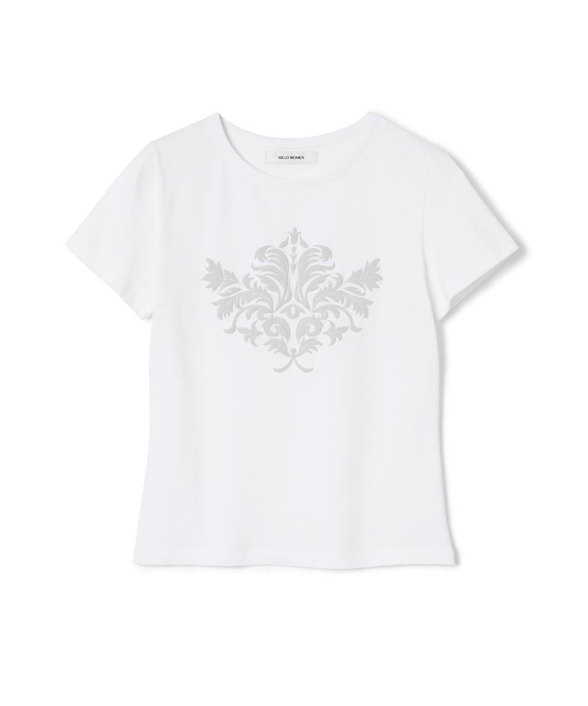 MILLO WOMEN Motif Short Sleeve T-Shirt [White]