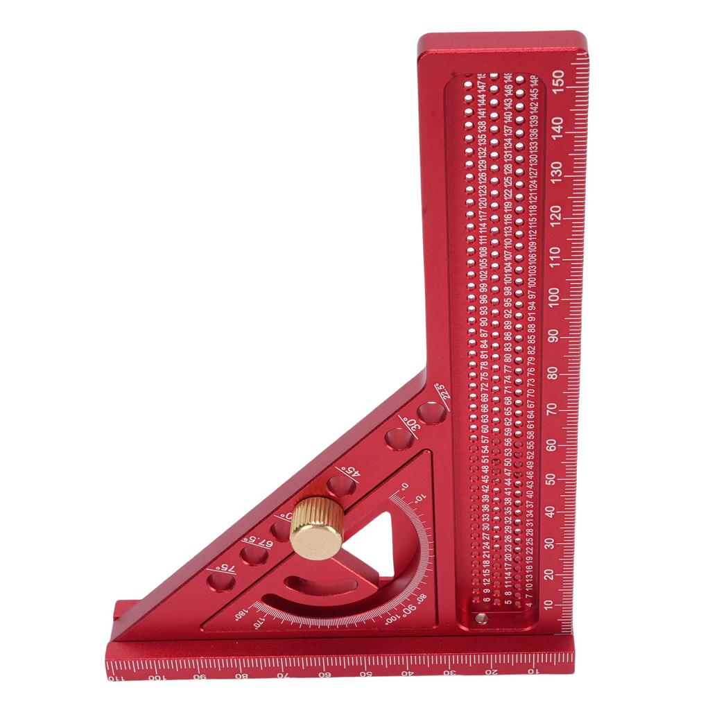 Multi Angle Measuring Ruler 0 180 Degrees  Adjustable Aluminum Alloy Anodized Finish Measuring Miter Triangle Ruler for