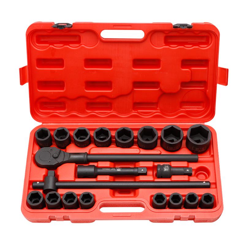 3/4" Heavy Duty 20-Piece Impact Socket Set - Hex12-Point Torx Wrench