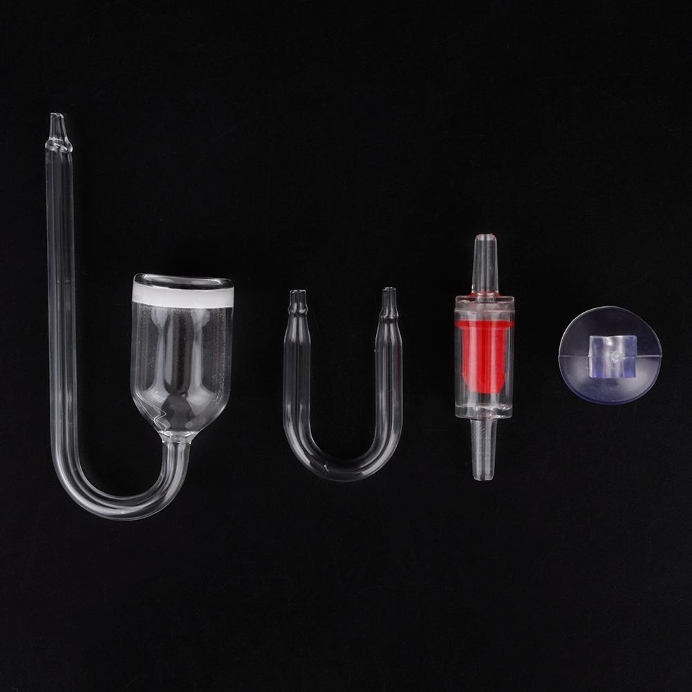 CO2 Refiner Diffuser with U shape Tube Check Valve Set for Water Plant Fish Tank