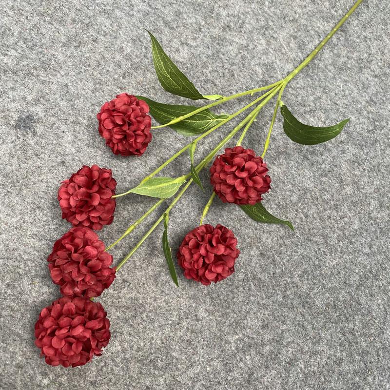 

Flower Silk Lifelike Bouquet Home Office Styling Wedding Ceiling Decor Hanging Dark Red