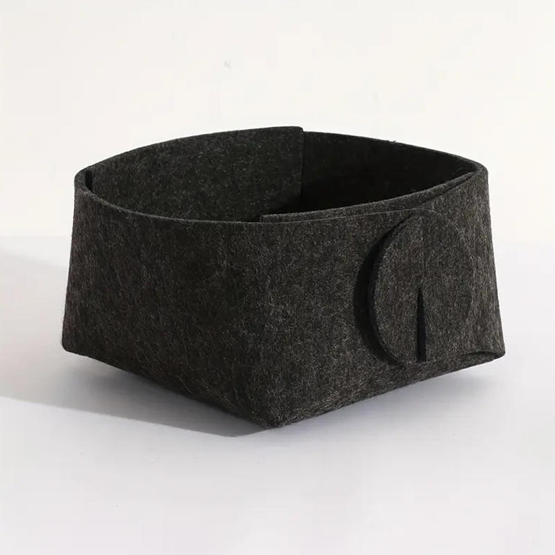 3Pcs Foldable Felt Storage Boxes Multi-Functional Home Organizer Baskets for Cosmetics, Stationery & Small Items