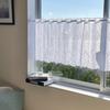 INTERIX Embroidered Lace Cafe Curtain for Small 165cm Wide x 45cm Made in Freesia Windows, Long, Japan, White, CF4-165-45