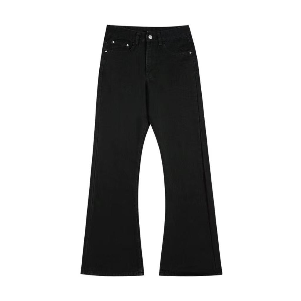 JYL Mens Jeans American Ripped Jacquard Spring Summer Wide Leg Denim