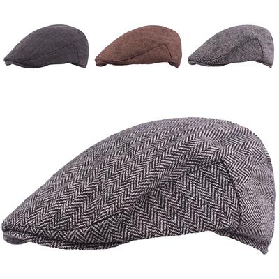 Hat Men's Winter Warm Beret Women Fashion Cotton Riding Newsboy Hats
