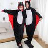 Womens Sleepwear Men Pajamas Winter Nightgown Long Sleeves Bat Kigurumi Jumpsuit Hooded Homewear Pajamas Robes