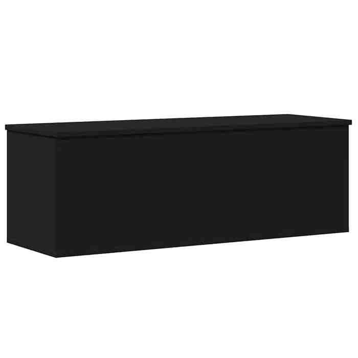 VidaXL Black Storage Box 102x35x35 Cm Engineered Wood, Blanket Box, Storage Chest, Storage Box 840689